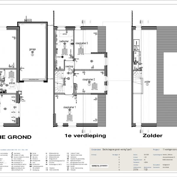 Plattegrond gezinswoning technisch Plattegrond gezinswoning technisch