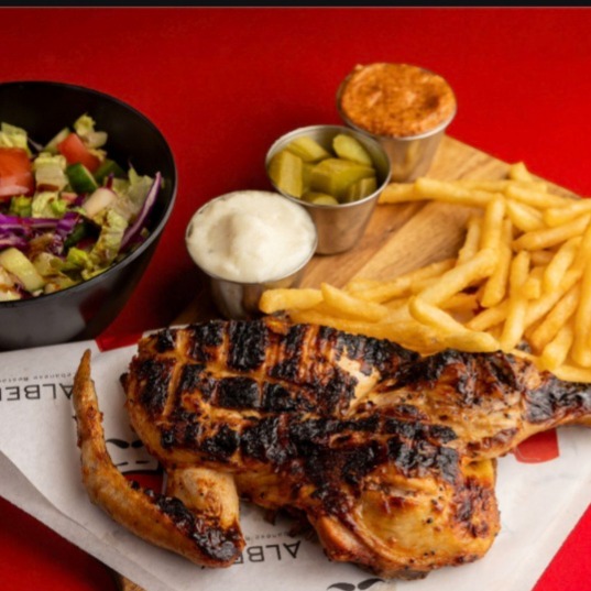 Charbroiled half chicken