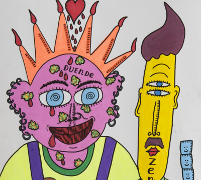 Pam Emmerik, design for wall painting ‘Duende Too’, 2013. Photo: Lotte Stekelenburg.