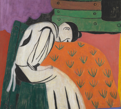 Tal R - The Bend, 2016 Pigment en konijnenlijm op canvas, 172 x 140 cm Louisiana Museum of Modern Art, Humlebæk