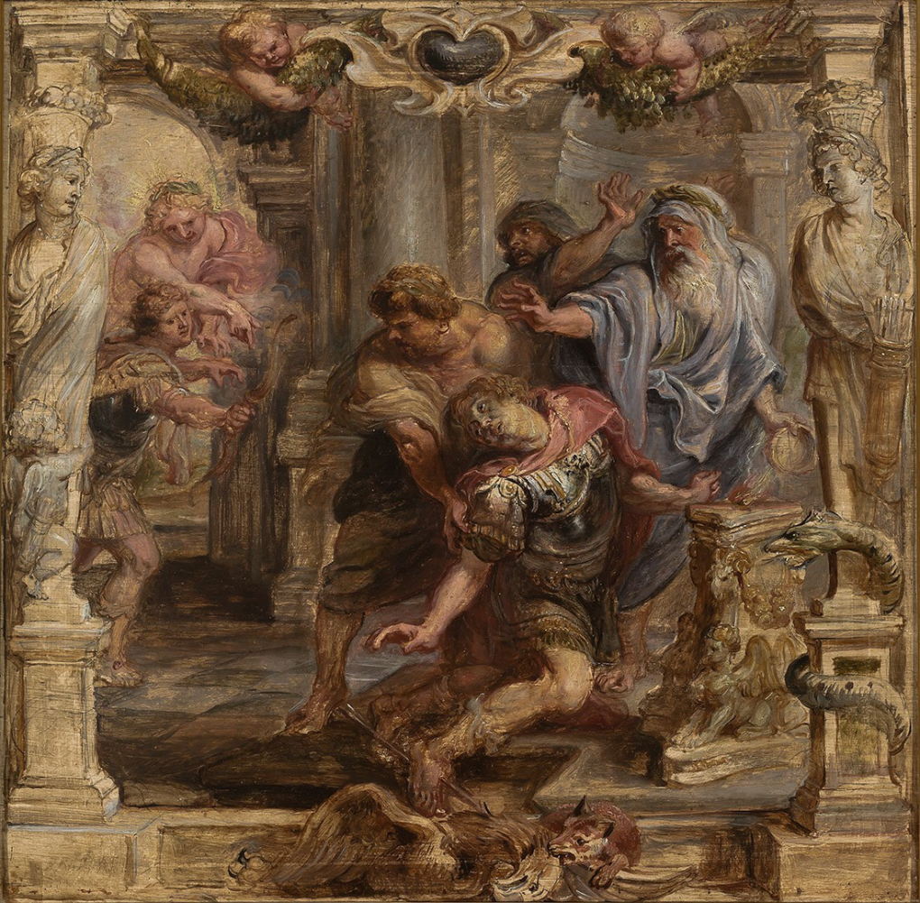 Peter Paul Rubens, The Death of Achilles, 1630-1635, oil on panel, donation: D.G. van Beuningen 1933
