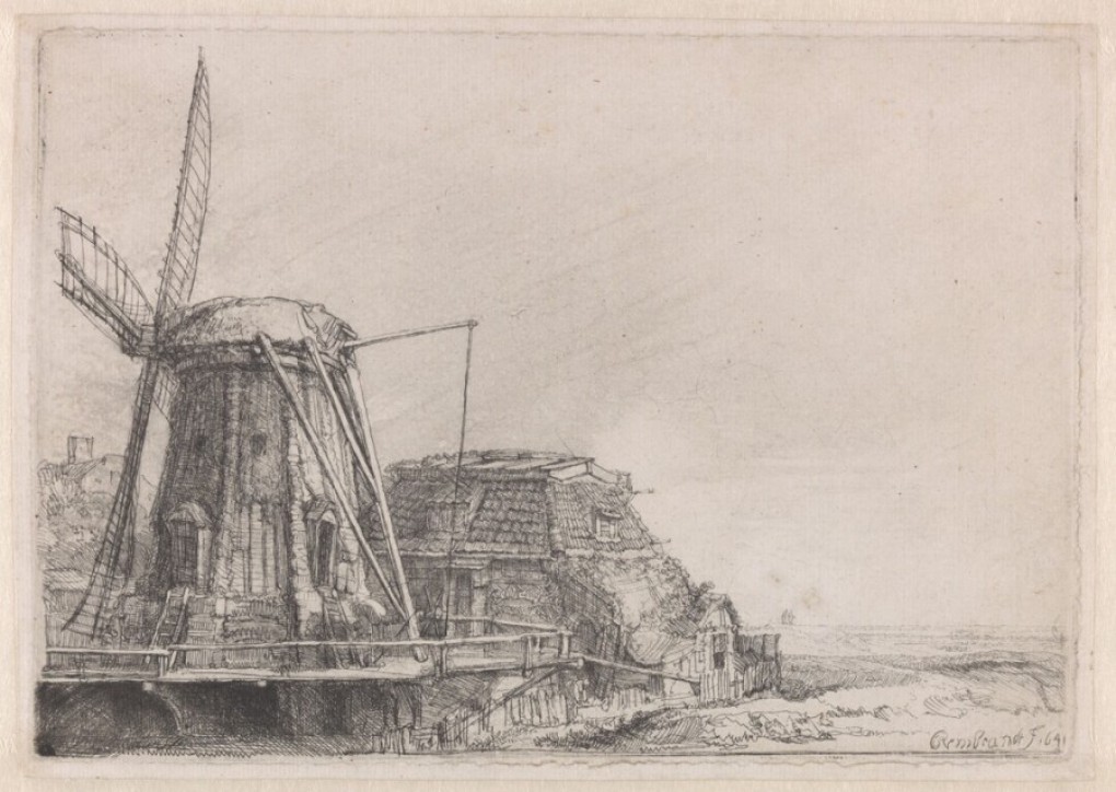 Rembrandt van Rijn, De windmolen, 1641