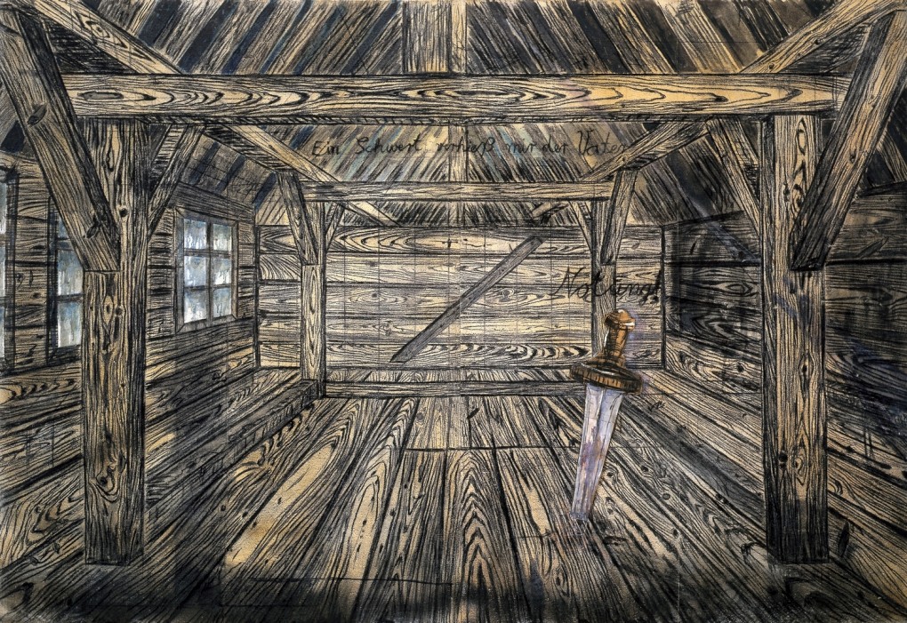 Anselm Kiefer, Notung (Sword of Siegfried), 1973, Museum Boijmans Van Beuningen, Rotterdam.
