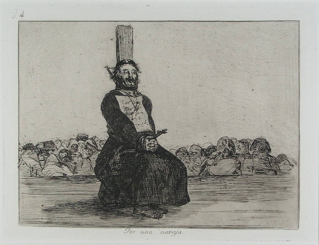 Francisco Goya, The garrotted man, circa 1778 - 1780, etching and burin on wove paper, purchase with support of: Stichting Lucas van Leyden 1957
