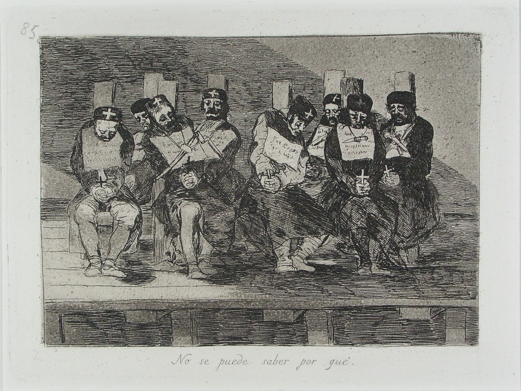 Francisco Goya, No se puede saber por qué (Nobody knows why), circa 1810 - 1814, etching, lavis, dry-point, burin and burnisher with plate tone on wove paper, donation: Dr. A.J. Domela Nieuwenhuis 1923