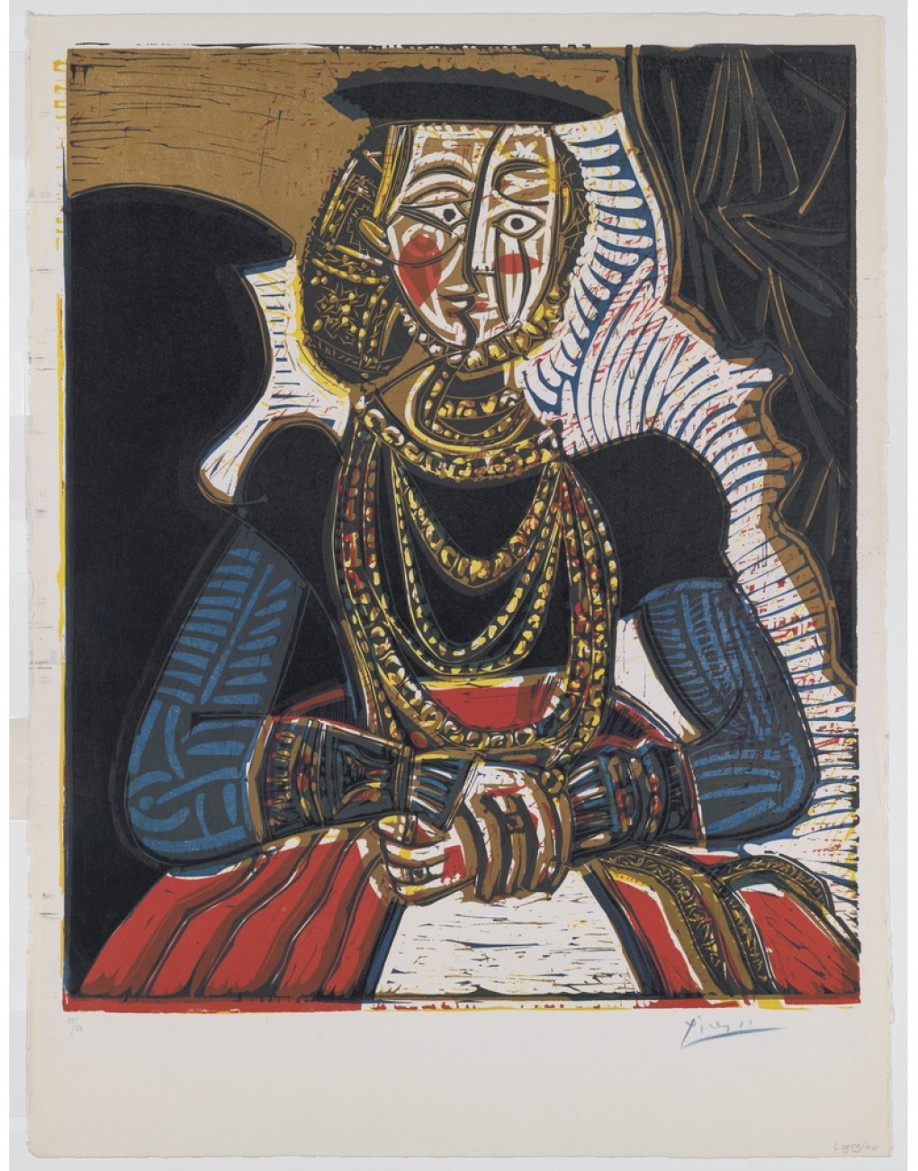 Pablo Picasso, Portrait de jeune fille, d'après Cranach le Jeune. II, 1958, collection Museum Boijmans Van Beuningen.