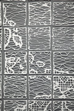 Detail of Isabel Ferrand's World Lace, 2013. Photo: Gyeonggi Ceramic Biennale, South Korea