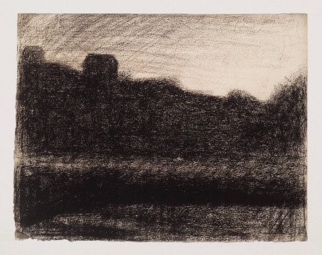 Georges Pierre Seurat, Landschap bij zonsondergang, circa 1882 - 1883, Museum Boijmans Van Beuningen