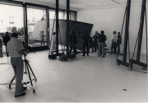 Richard Serra: installation, 1980. Photo: Dick Wolters, Rotterdam