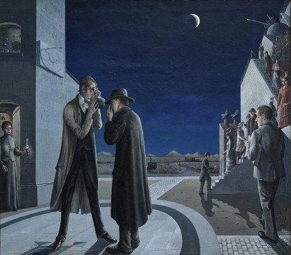 Paul Delvaux, Les phases de la lune III (De maanstanden III), 1942. Museum Boijmans Van Beuningen, Rotterdam, foto: Studio Tromp, Rotterdam, © Pictoright Amsterdam 2017