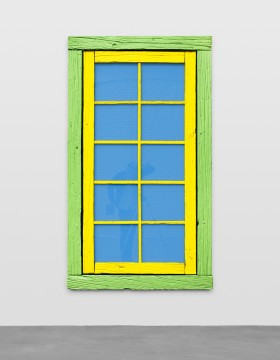 the absence, 2014, acrylic on wood, plexiglass, 196 x 112 x 5 cm