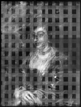 Röntgenonderzoek, röntgenfoto geheel. Atelier Boersma, Rotterdam (2006). Peter Paul Rubens, Portret van een vrouw (1635-1640)