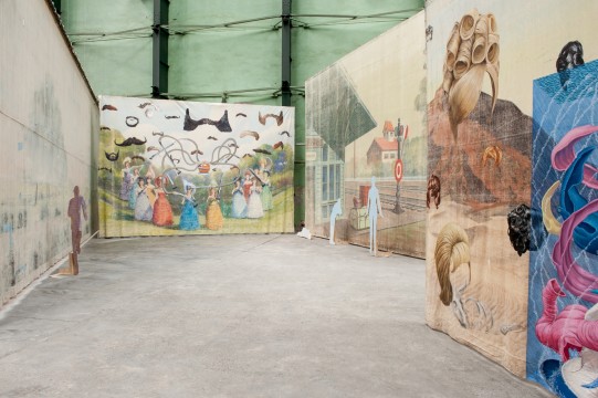 Exhibition overview 'Submarine Wharf - XXXL Painting' Photo: Lotte Stekelenburg