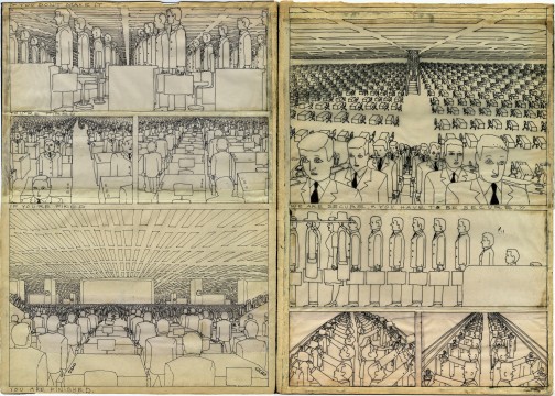 Hariton Pushwagner, van / from: Soft City, pagina / page 117 - 118, tekening / drawing 183 - 184, 1969-1975, Image courtesy and copyright the artist