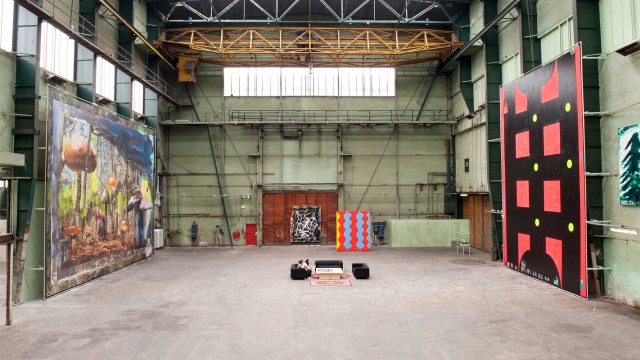 Exhibition overview 'Submarine Wharf - XXXL Painting' Photo: Lotte Stekelenburg