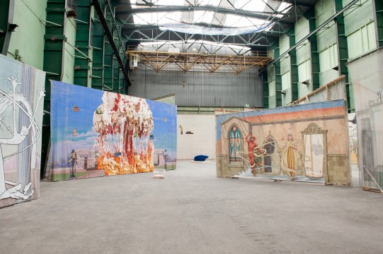 Exhibition overview 'Submarine Wharf - XXXL Painting' Photo: Lotte Stekelenburg