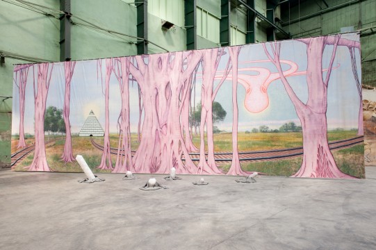 Exhibition overview 'Submarine Wharf - XXXL Painting' Photo: Lotte Stekelenburg