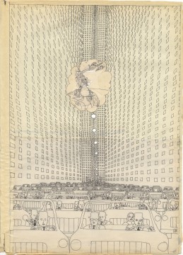 Hariton Pushwagner, van / from: Soft City, pagina / page 98 tekening / drawing 152 - 165, 1969-1975, Image courtesy and copyright the artist