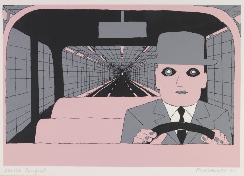 Hariton Pushwagner, On the Road I, van / from: A Day in the Life of Family Man, 1980, Image courtesy and copyright the artist