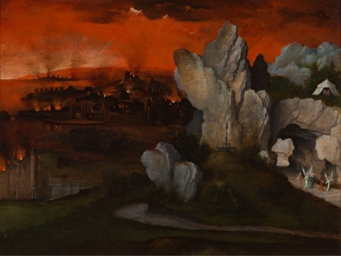 Joachim Patinir, Landscape with the Destruction of Sodom and Gomorrah, c. 1520, Museum Boijmans Van Beuningen, Rotterdam. Loan: Rijksdienst voor het Cultureel Erfgoed 1948 (former collection Koenigs)