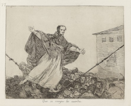 Francisco Goya, Que se rompe la cuerda (Moge het touw breken!), ca. 1814-1820, collectie Museum Boijmans Van Beuningen