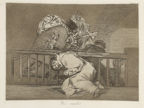 Francisco Goya, Así sucedió (Zo gebeurde het), ca. 1810-1814, collectie Museum Boijmans Van Beuningen
