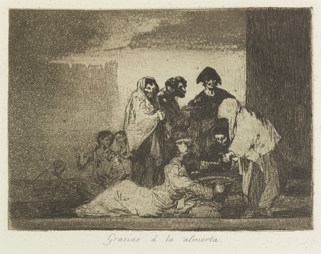 Francisco Goya, Gracias á la almorta (Dankzij de bonensoep), ca. 1811-1812, collectie Museum Boijmans Van Beuningen