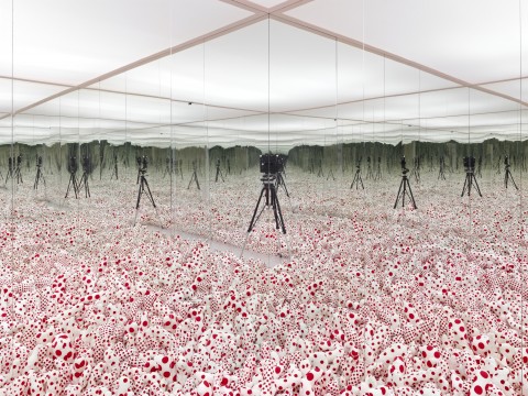 Yayoi Kusama, Infinity Mirror Room – Phalli’s Field, 1965 (1998), collectie Museum Boijmans Van Beuningen.