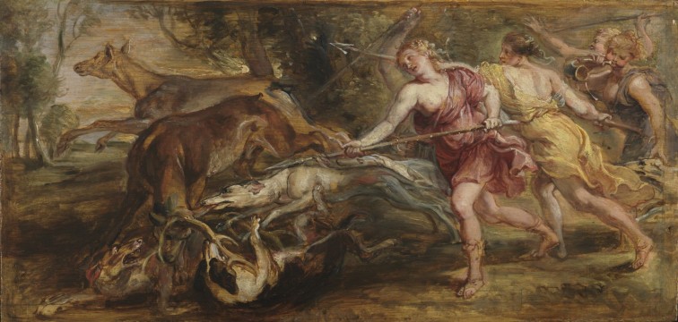 Peter Paul Rubens, Diana and Her Nymphs Hunting, oil on panel, 27 x 58 cm, Madrid, Museo Nacional de Prado