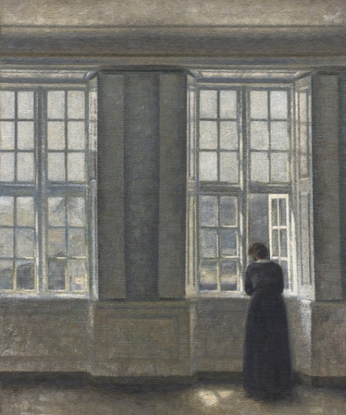 Vilhelm Hammershøi, The Tall Windows, 1913