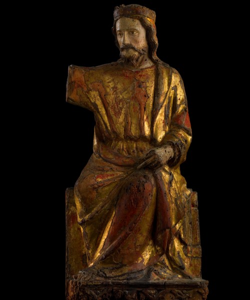 Anonymous, Sitting Christ of a Coronation of the Virgin, c. 1300, collection Museum Boijmans Van Beuningen, donation: former collection Schoufour-Martin.