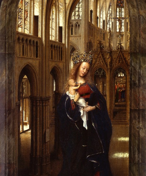 Jan van Eyck (ca. 1395-1441), Madonna in de kerk, ca. 1438, Paneel, Gemäldegalerie der Staatlichen Museen zu Berlin