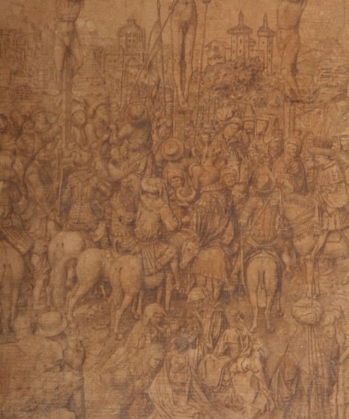 Kruisiging van Christus, Atelier Jan van Eyck, ca. 1440, Privébezit