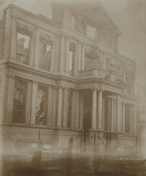 Het uitgebrande Museum Boymans, 1864