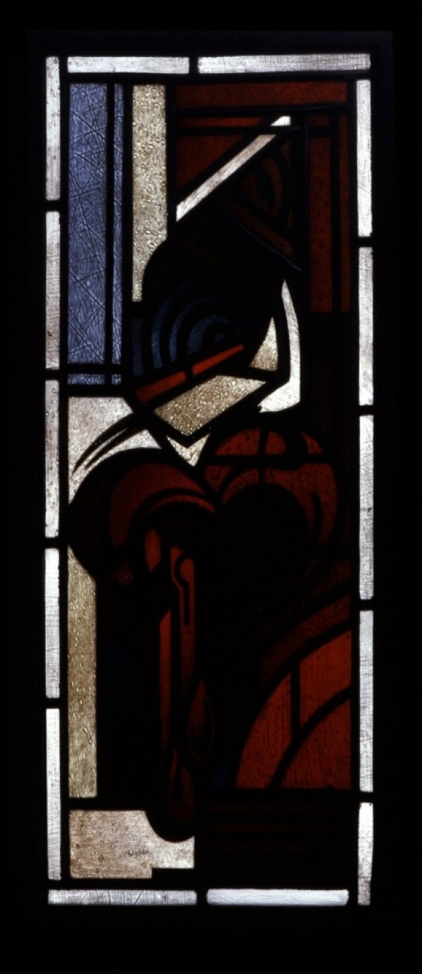 Johan Thorn Prikker, Bloedend Hart, 1927. Glas-in-lood