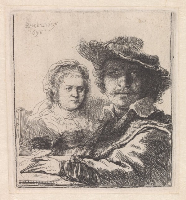 Zelfportret met Saskia