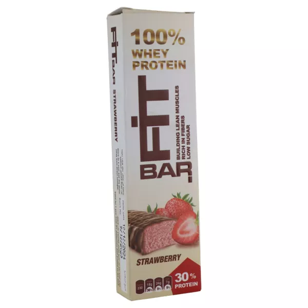 Fit Bar Strawberry 100% Whey Protein