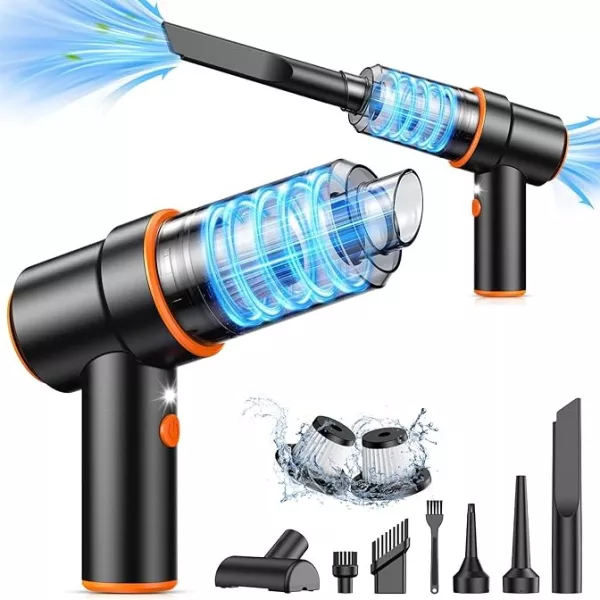Lupxiu Handheld Vacuum Cleaner – Cordless High Power Mini Vacuum with Multiple Nozzles & Washable Filter for Home, Car & Office