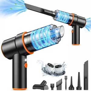Lupxiu Handheld Vacuum Cleaner – Cordless High Power Mini Vacuum with Multiple Nozzles & Washable Filter for Home, Car & Office