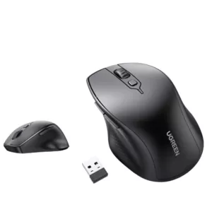 UGREEN Wireless Ergonomic Mouse – 2.4GHz Adjustable DPI Silent Optical Mouse with USB Receiver for Laptop & PC