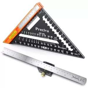 Preciva Ruler Set – Multi-Angle Carpenter Square & Adjustable Measuring Tool for Precision Woodworking and Construction