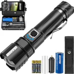 GISAAE A06 Rechargeable LED Flashlight | High Power Torch