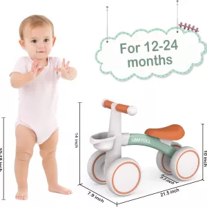 Umatoll Baby Balance Bike (Green) size (43x19x23)