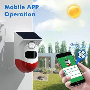 Solar Alarm Intrusion Outdoor Indoor PIR