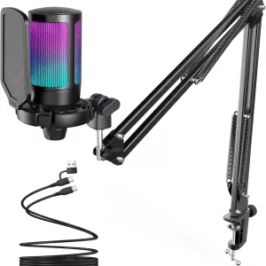 FIFINE Gaming PC USB Microphone A6T