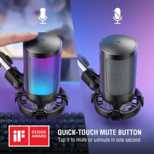 FIFINE Gaming PC USB Microphone A6T