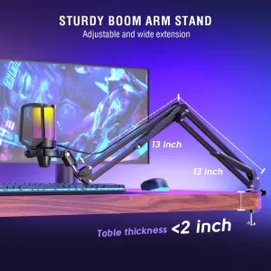 FIFINE Gaming PC USB Microphone A6T