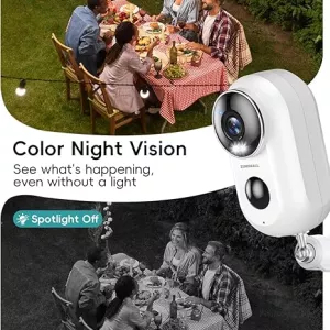 ZUMIMALL APP 2.4G WiFi Battery Powered security Camera 3 MP