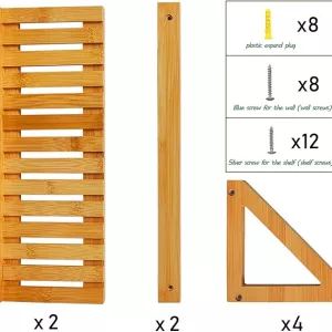 BAMBOO WALL SHELVES SET