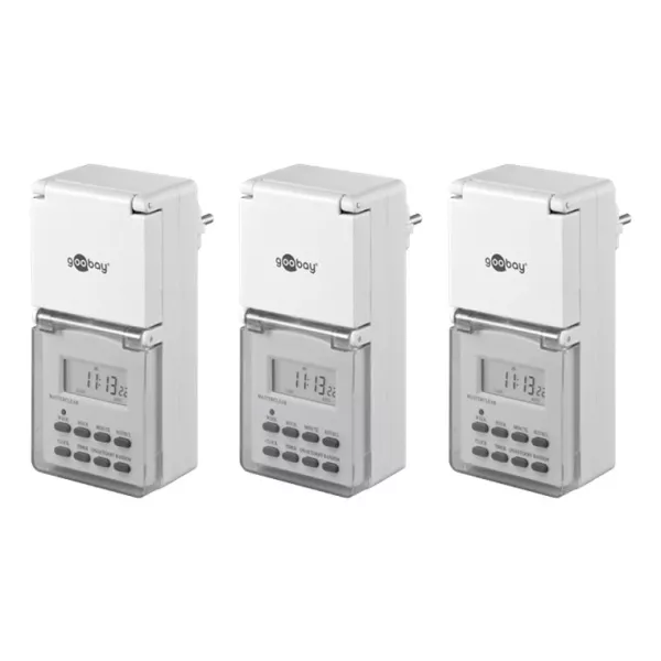 GooBay Set of 3, Digital Timer IP44